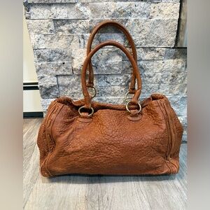 Jenrigo Leather Brown Handbag Hobo